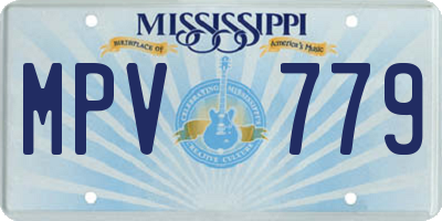 MS license plate MPV779
