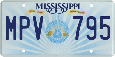 MS license plate MPV795
