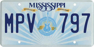 MS license plate MPV797