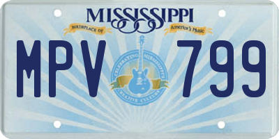 MS license plate MPV799