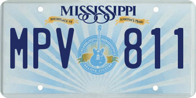 MS license plate MPV811