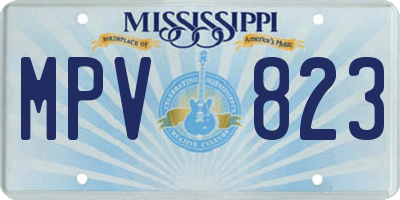 MS license plate MPV823