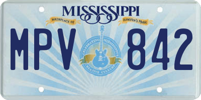 MS license plate MPV842