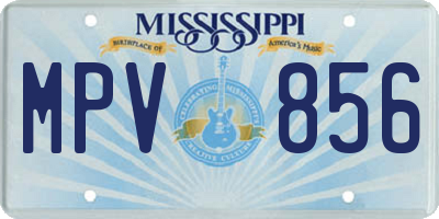 MS license plate MPV856