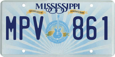 MS license plate MPV861