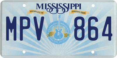 MS license plate MPV864