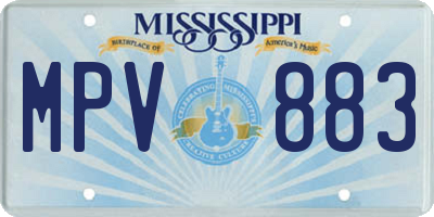 MS license plate MPV883