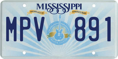MS license plate MPV891