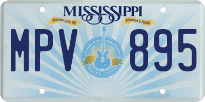 MS license plate MPV895