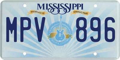 MS license plate MPV896