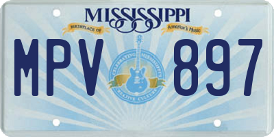MS license plate MPV897