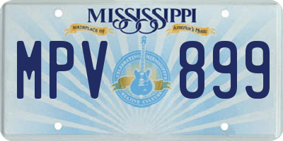 MS license plate MPV899