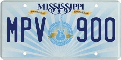 MS license plate MPV900