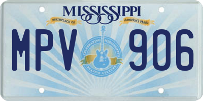 MS license plate MPV906