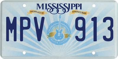 MS license plate MPV913