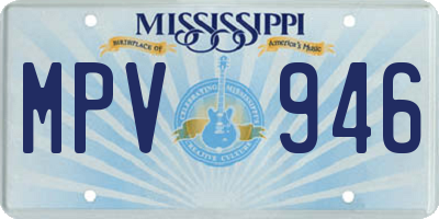 MS license plate MPV946