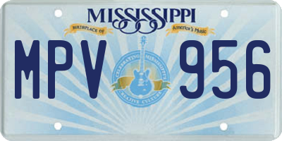MS license plate MPV956