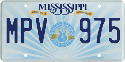 MS license plate MPV975