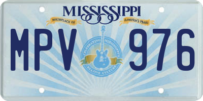 MS license plate MPV976