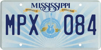 MS license plate MPX084