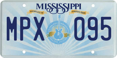 MS license plate MPX095