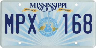 MS license plate MPX168