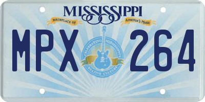MS license plate MPX264