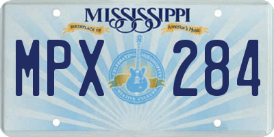 MS license plate MPX284