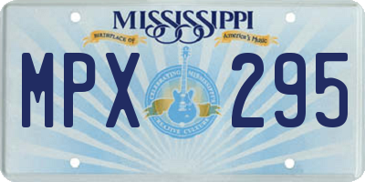 MS license plate MPX295