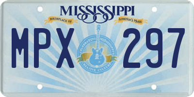 MS license plate MPX297