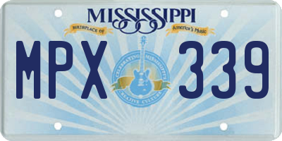 MS license plate MPX339
