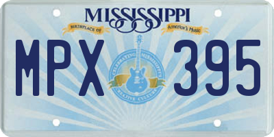 MS license plate MPX395