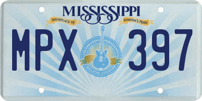 MS license plate MPX397
