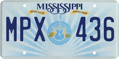 MS license plate MPX436