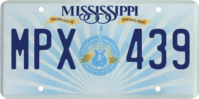 MS license plate MPX439