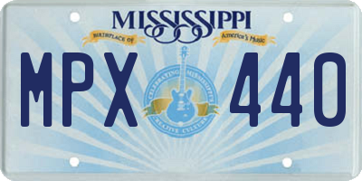 MS license plate MPX440
