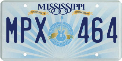 MS license plate MPX464