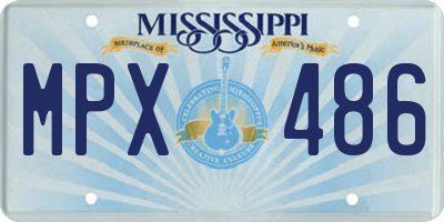 MS license plate MPX486