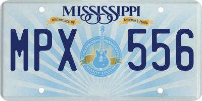 MS license plate MPX556