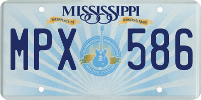 MS license plate MPX586