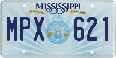 MS license plate MPX621