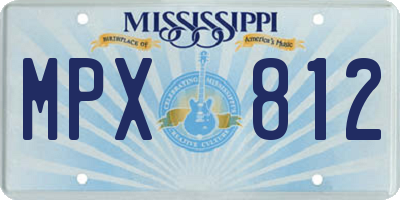 MS license plate MPX812