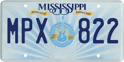 MS license plate MPX822