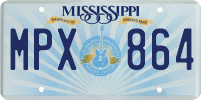 MS license plate MPX864