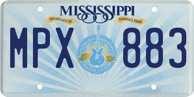 MS license plate MPX883