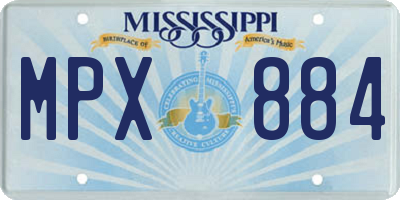 MS license plate MPX884