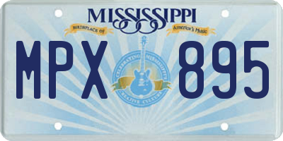 MS license plate MPX895