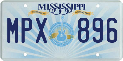 MS license plate MPX896