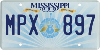 MS license plate MPX897