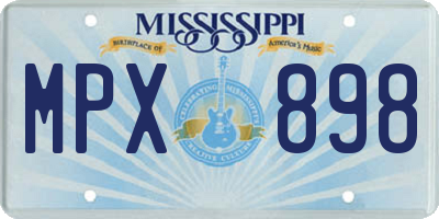MS license plate MPX898